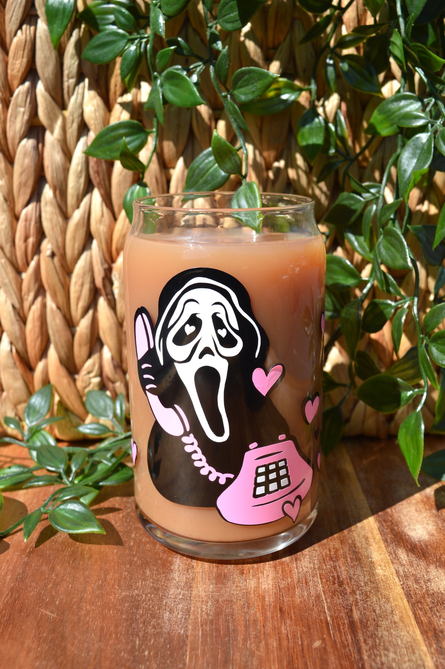Ghost Face Glass Cup 16 oz