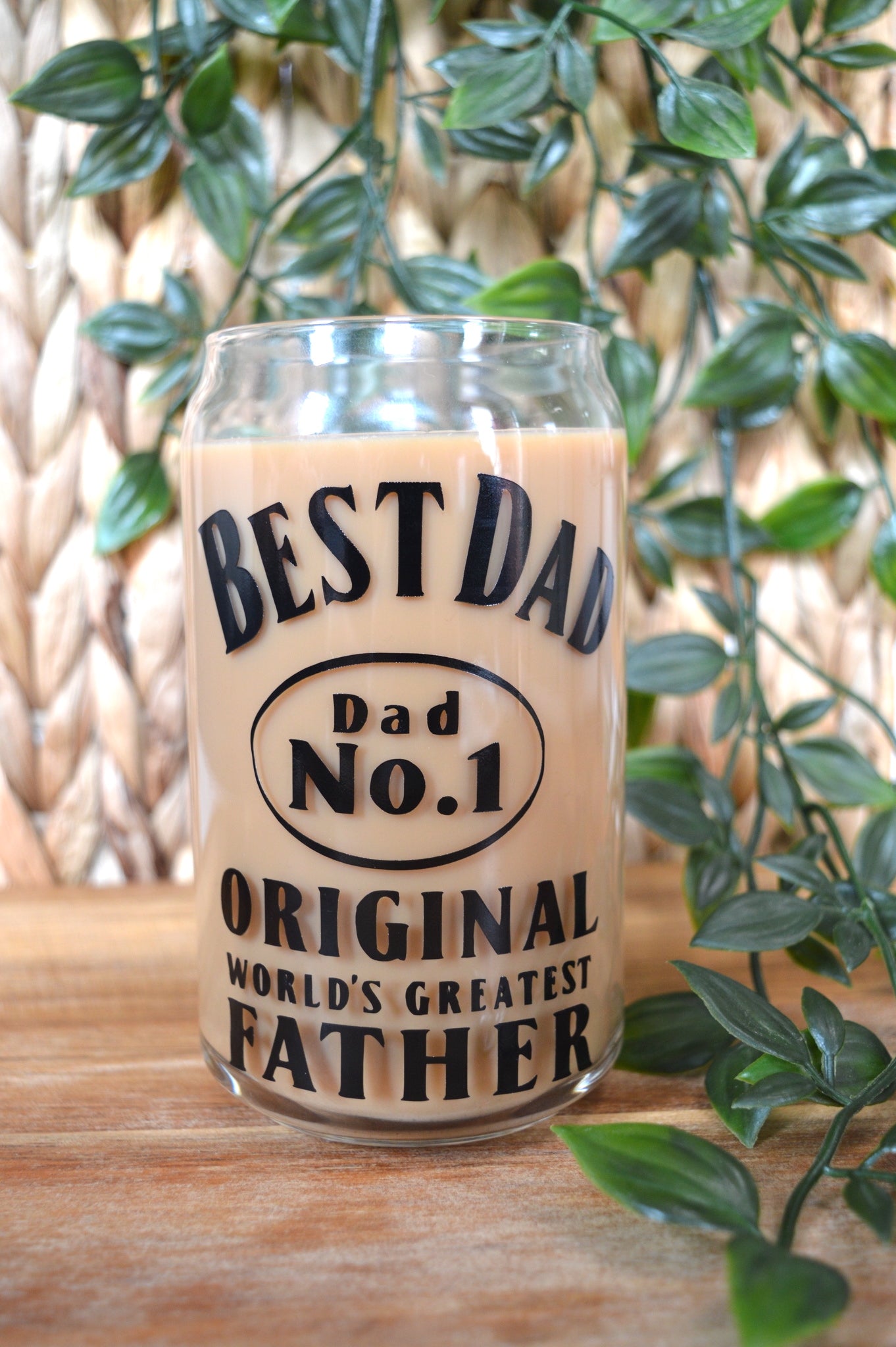 Best Dad Glass Cup 16 oz