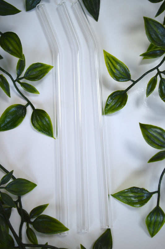 Clear Reusable Glass Straw (1 straw)