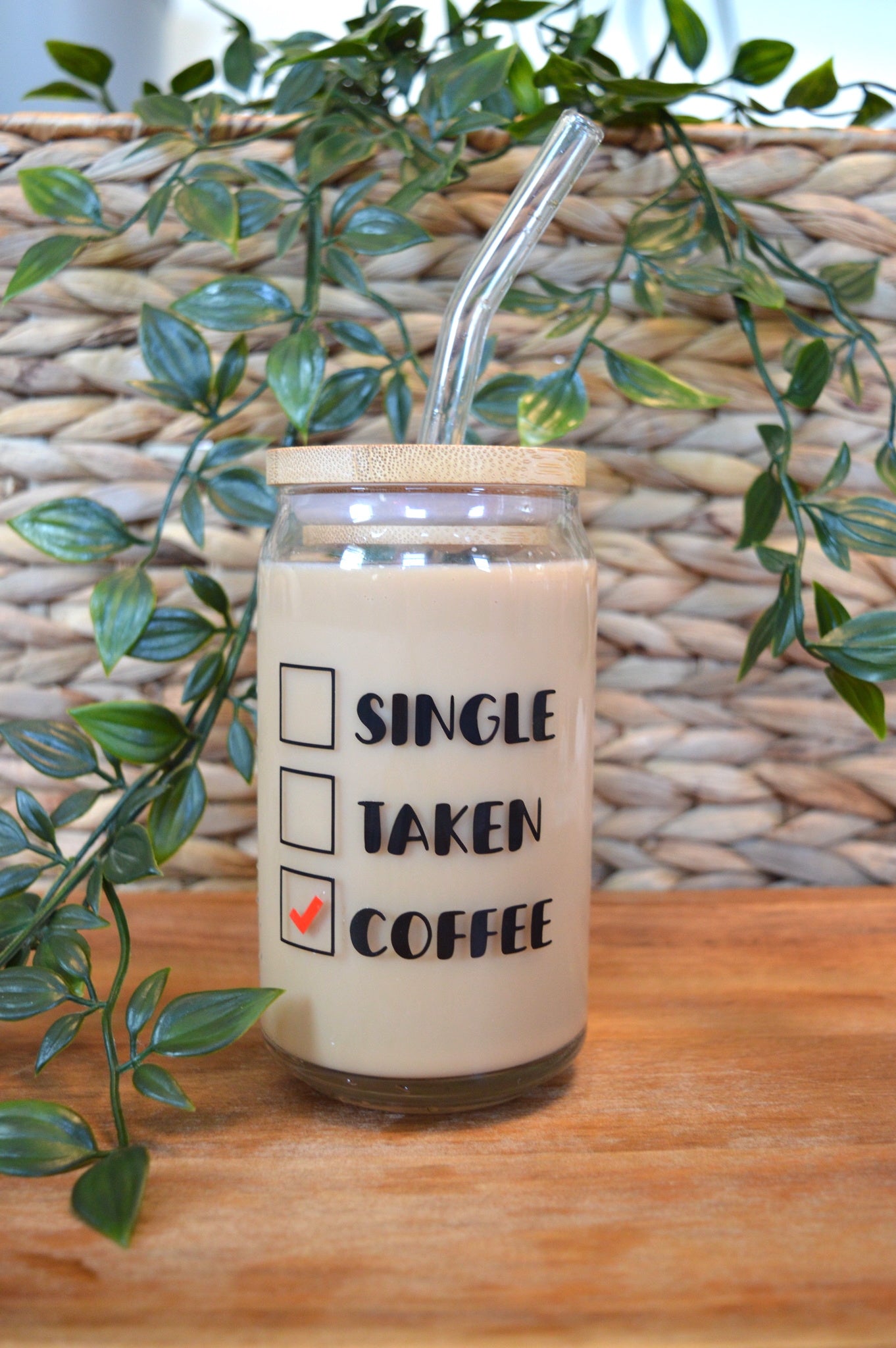 Single, Taken, Coffee Glass Cup