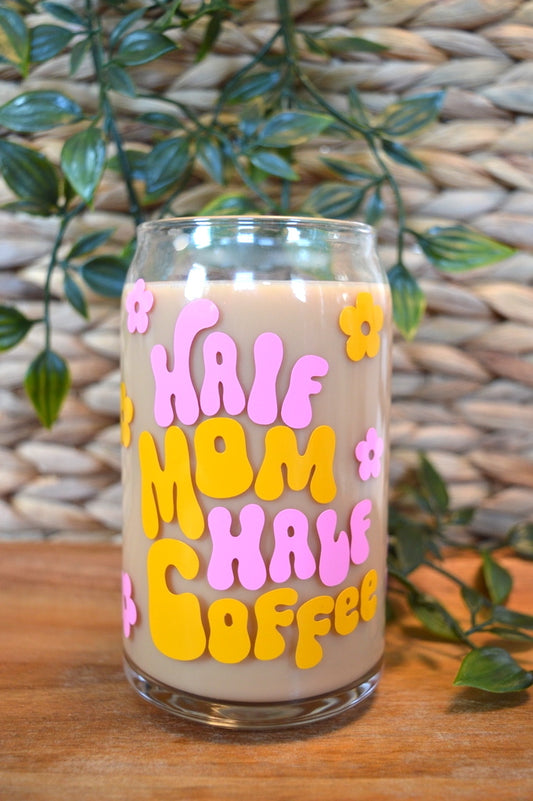 Half Mom Half Coffee Cup, Best gifts for mom, gift for mom 2023