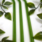 Green Reusable Glass Straw (1 straw)