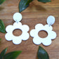White Flower Earrings