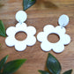 White Flower Earrings
