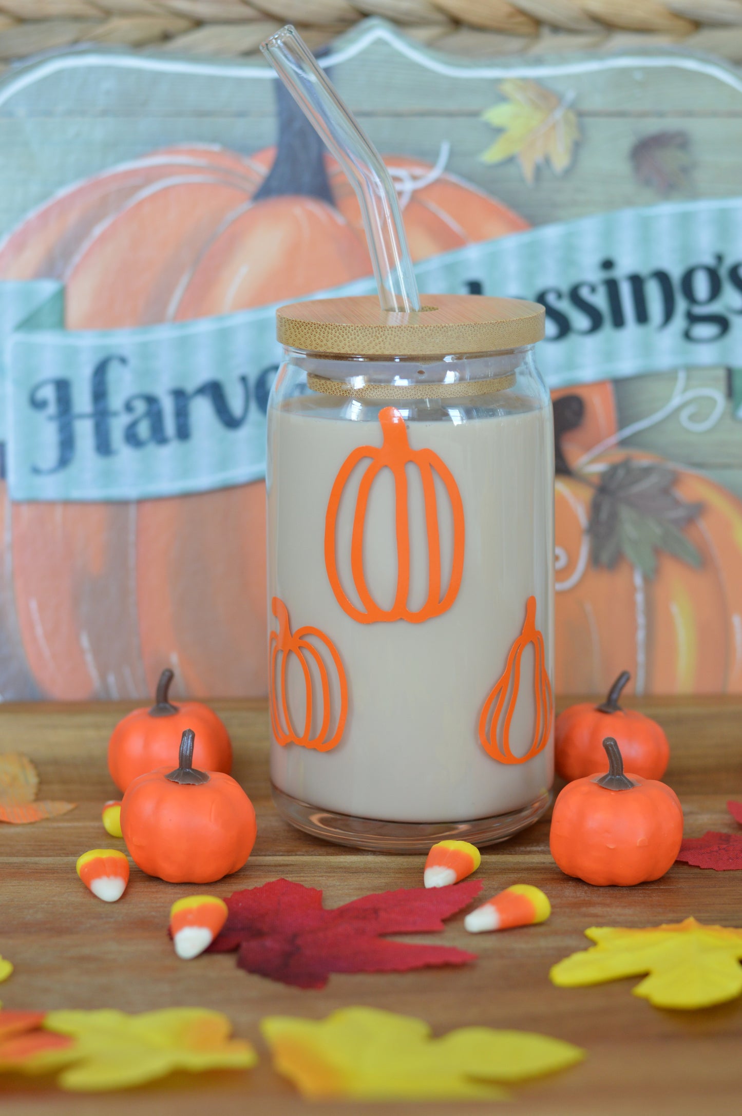 Pumpkin Glass Cup