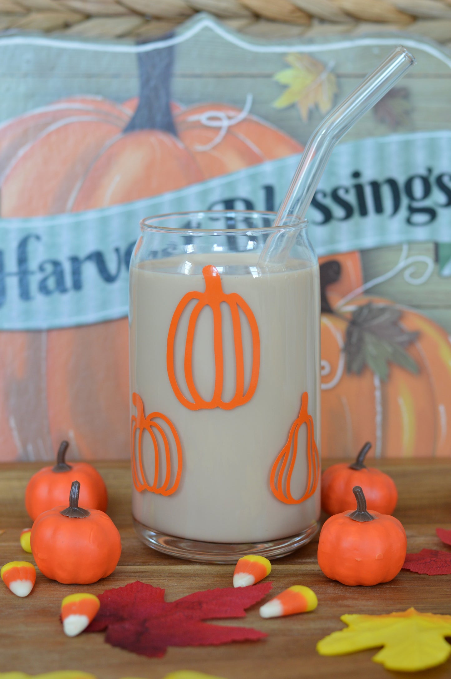 Pumpkin Glass Cup