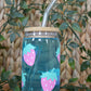 Pink Strawberry Glass Cup